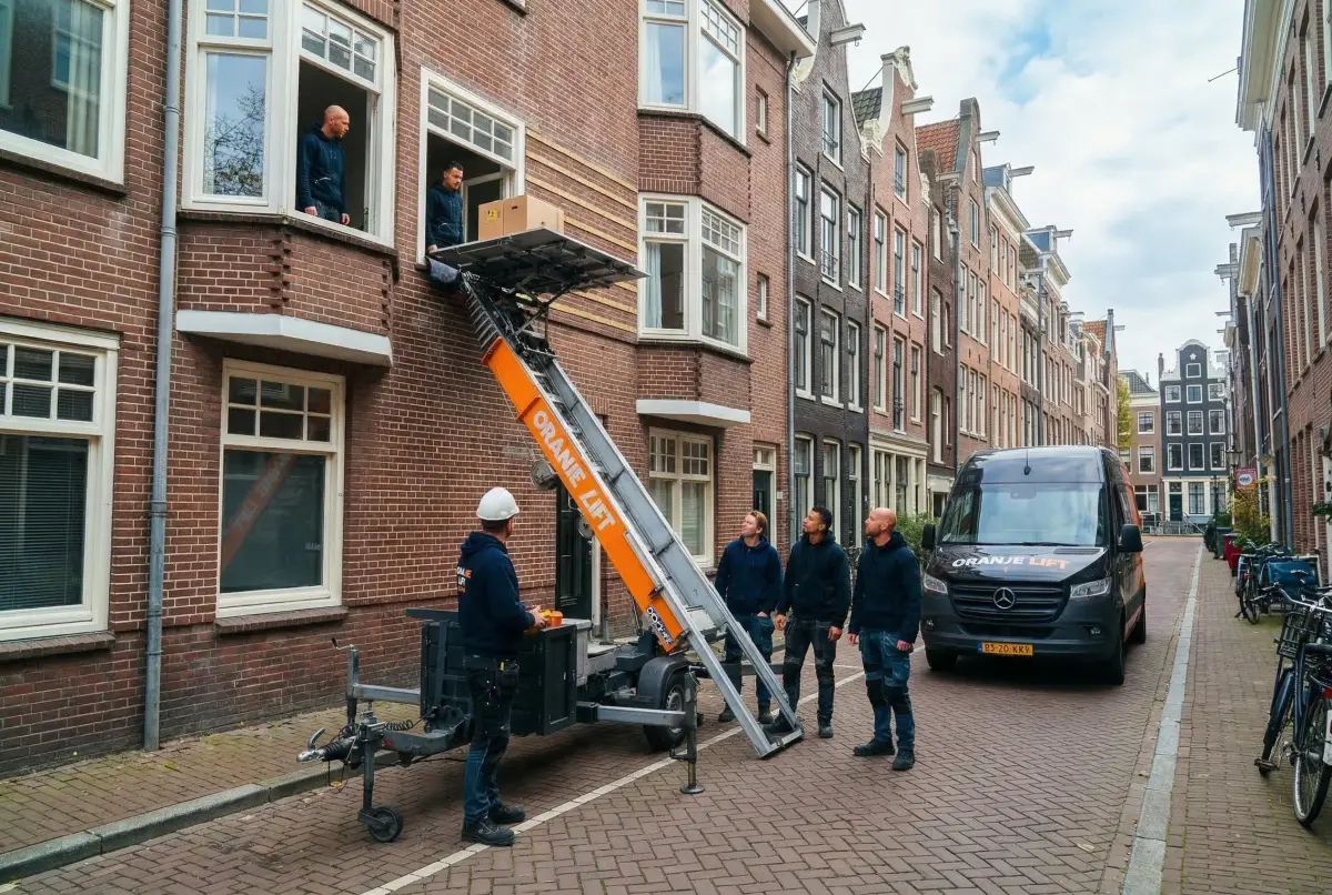 Ladderlift in woonwijk Nederland