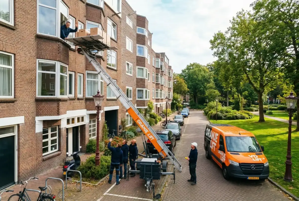 Verhuislift bij appartement Den Haag