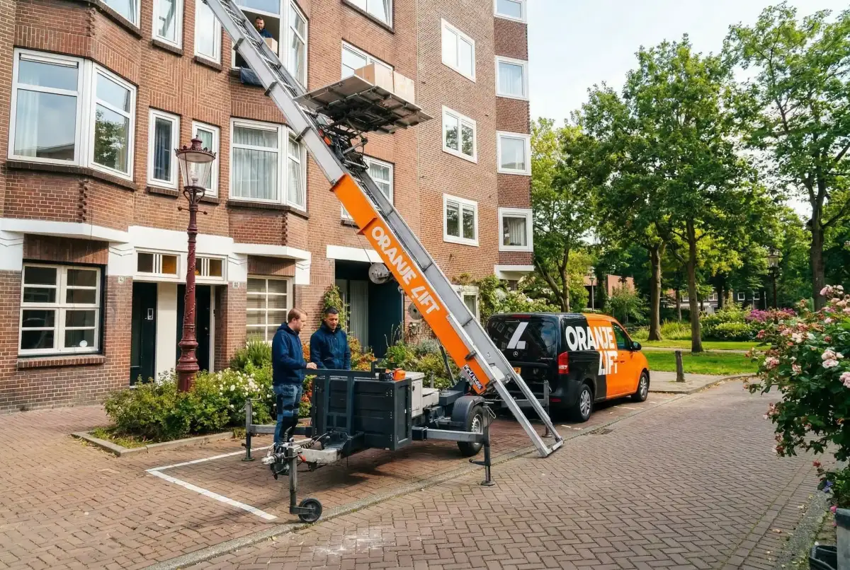 Ladderlift in woonwijk